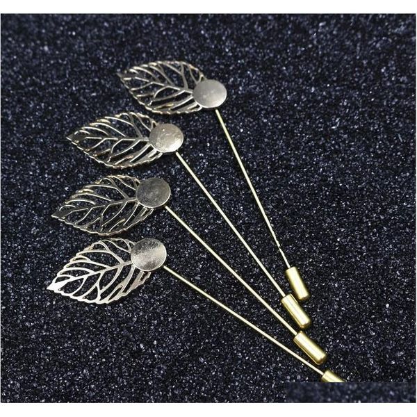 

1.5 cm gold leaf plated copper hat brooch pins diy jewelry findings jewelry accessories brooch lapel pin ba jllmdc yy_dhhome, Silver