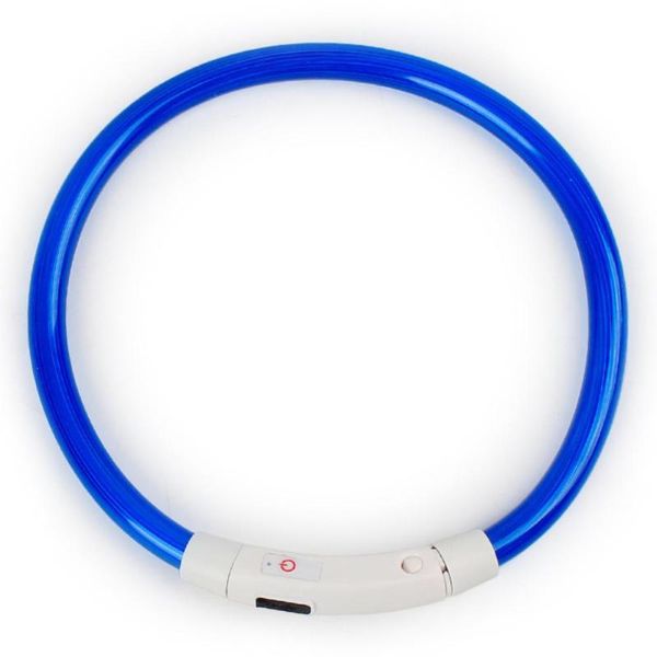 

dog collars & leashes mini safety collar pet supplies anti-lost rechargeable led night flashing luminous usb charging puppy neck