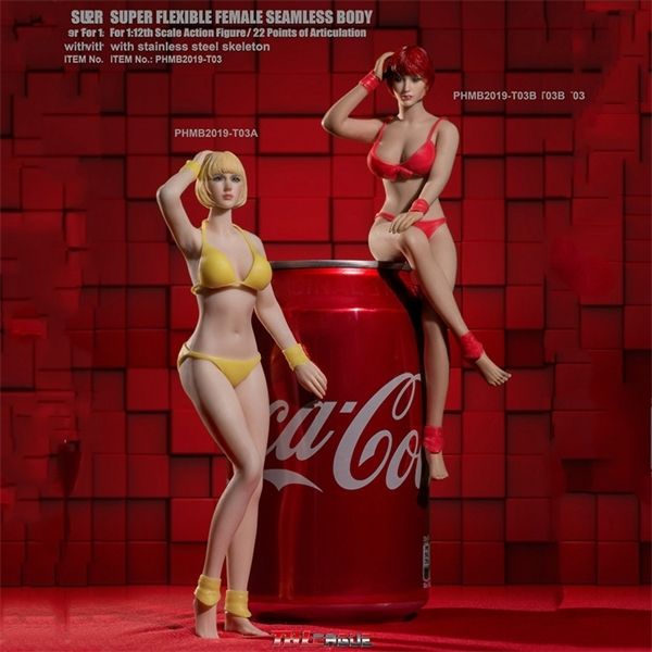 

tbleague 1/12 t03a t03b female action figure seamless body with head sculpt pale suntan figurine dolls c0220