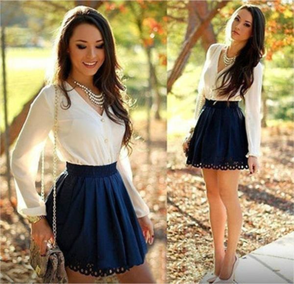 

fashion long sleeve sundress evening women dress party summer beach v neck patchwork dresses clothes, Black;gray