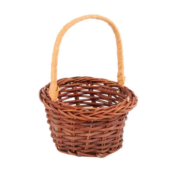 

storage baskets 8x5cm mini decorative children knitting diy props basket plant micro deskdecoration light brown