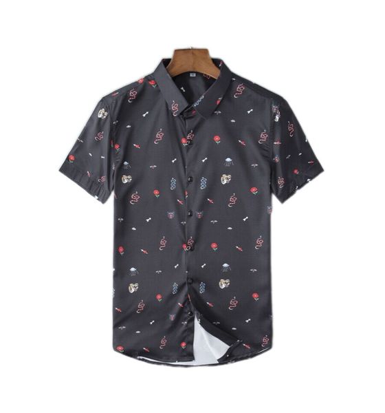 

united states european womens mens shirt casual brand short blouses classic inverted triangle loose imported high-quality nylon tooling eur, White;black