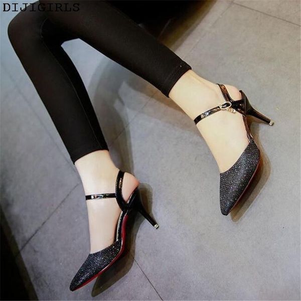 

dress shoes brand pointy bridesmaid crystal banquet bling high heels 7cm style cutout wedding bride shingle high-heeled, Black