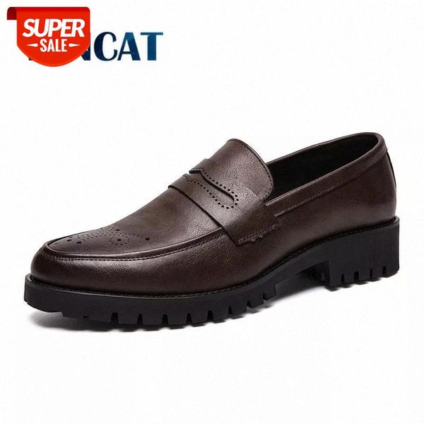 

vancat spring autumn men formal wedding shoes luxury men's shoes men business dress shoes loafers pointy big size 47 #oi2k