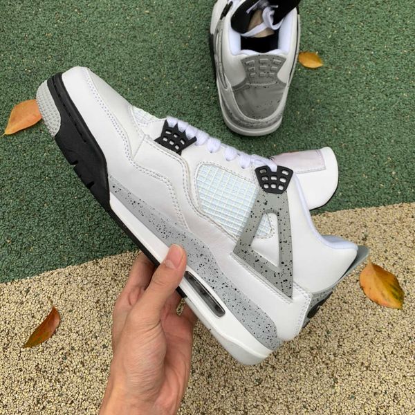

white cement jumpman 4 4s fashion shoe mens basketball shoes15x5