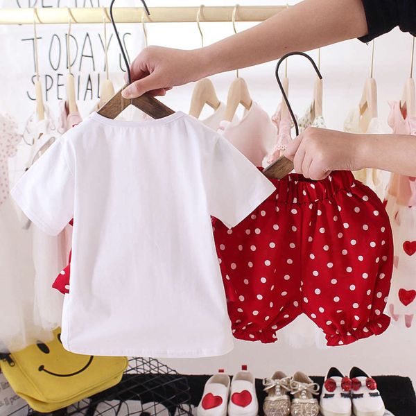 

two 2021 sleeve new short foreign style girls' piece baby and children's summer suit