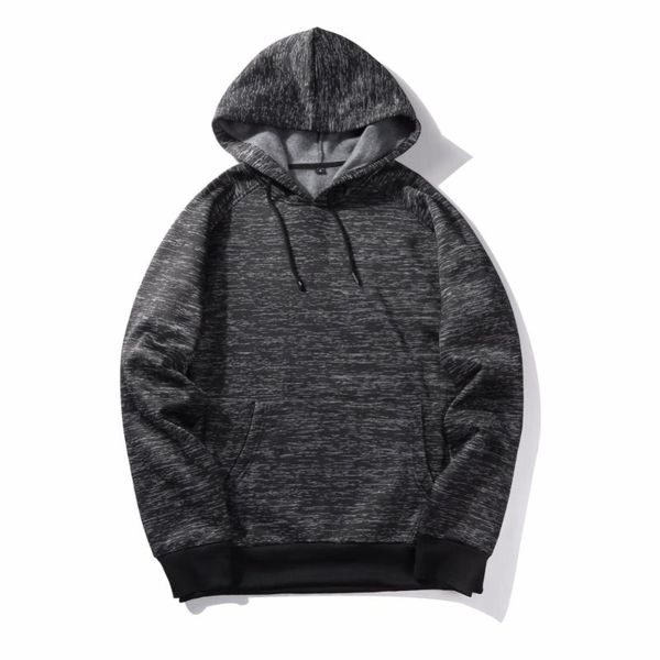 

men's hoodies & sweatshirts autumn and winter solid color hoodie loose versatile mid-length hooded japanese sweater zipper jacket whole, Black