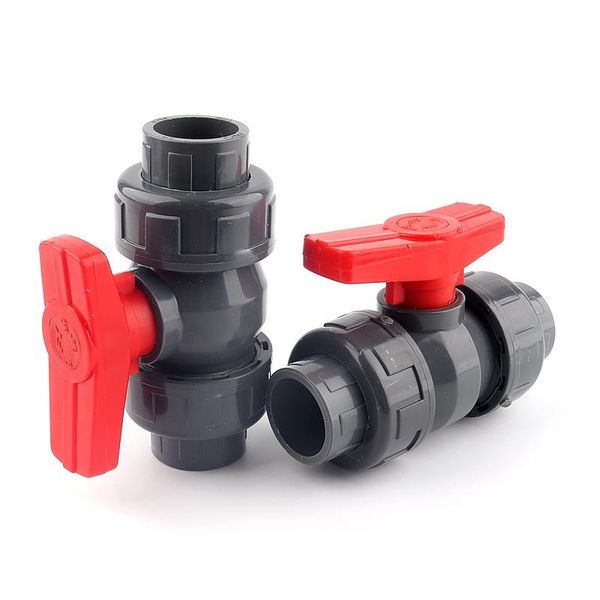

watering equipments 1pc 32/40/50/63/75/90/110mm pipe pvc union valve connector water fittings ball agriculture garden irrigation adapter