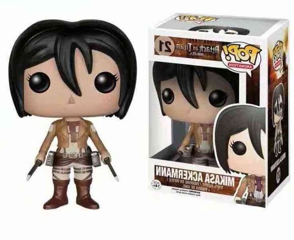 

83funko pop #21 q version attacking giant mikasa ackermann hand-made toy