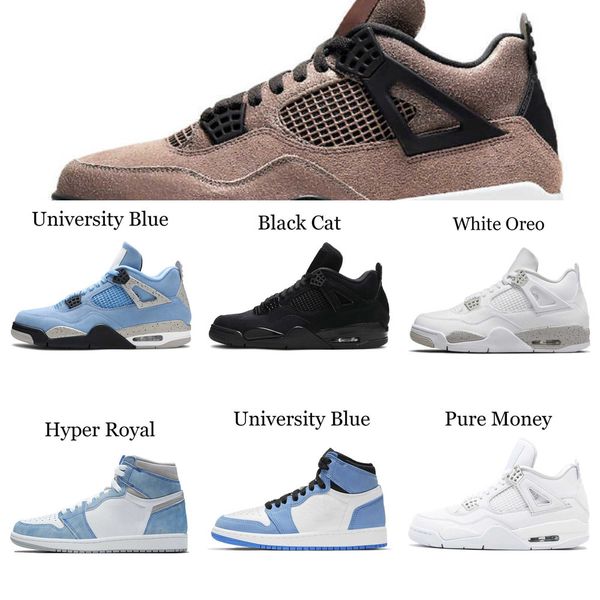 

hyper royal 1s mens basketball shoes jumpman 1 university blue taupe haze 4s fire red black cat womens trainers sports sneakers with box5vhw