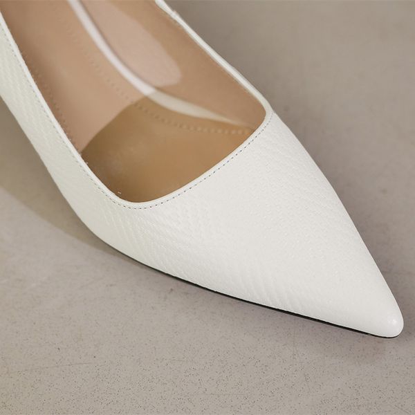 

womens genuine leather slip-on high heels pointed toe elegant ladies soft comfortable evening dress pumps thin hieels shoes hot, Black