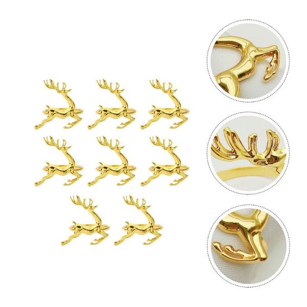 

napkin rings 8pcs metal deer christmas holidays party holders decoration