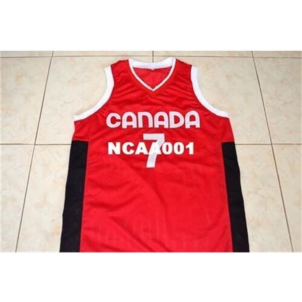 

vintage 21ss #7 steve nash #7 team canada high school game college jersey size s-4xl or custom any name or number, Black