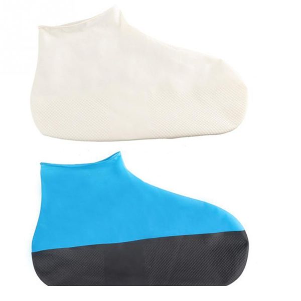 

1pair anti rain emulsion shoe cover portable thick sole waterproof foot wear reusable travel accessories protective jllryf