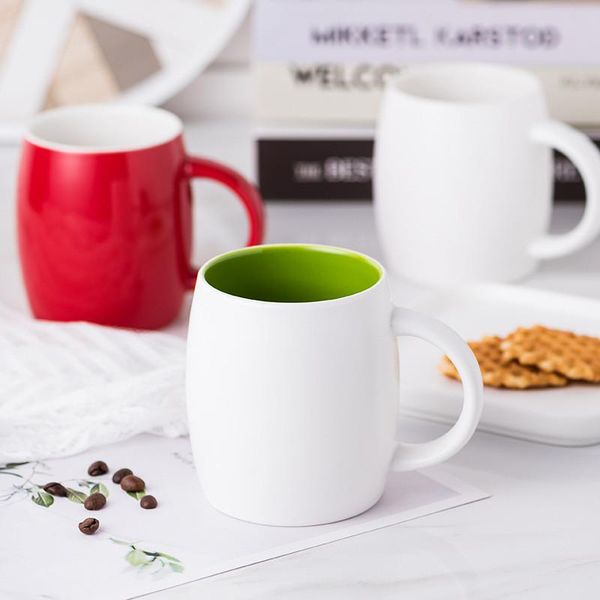 

400ml simple matte color glaze ceramic coffee mug perfect for coffee, cappuccino, , cocoa, cereal
