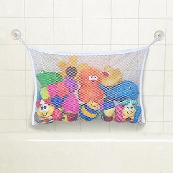 

storage bags kids baby bath tub toy tidy suction cup bag mesh bathroom organiser net organizer