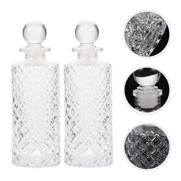 

storage bottles & jars 3pcs home glass diffuser empty room decoration jar