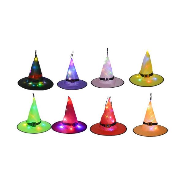 

party hats 8pcs lighted witch glowing lighting