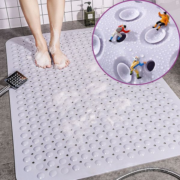 Pvc antiscivolo, grande stanza con ventosa di sicurezza, morbido tappeto per massaggi, doccia, vasca da bagno, tappetino per i piedi