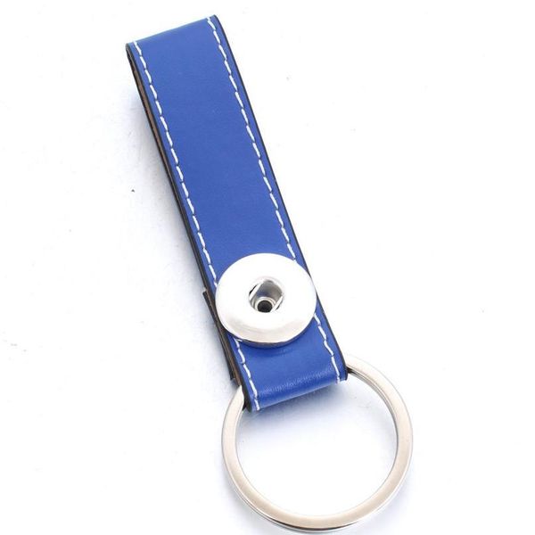 

new snap jewelry pu leather snap key chain for keyring women fit diy 18mm snap buttons keychain pendant button k jllkev