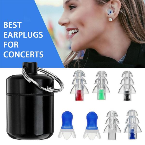 

nose clip 1 pair noise canceling earplugs hearing protection reusable silicone for swimming sleep concerts musician bar drummer
