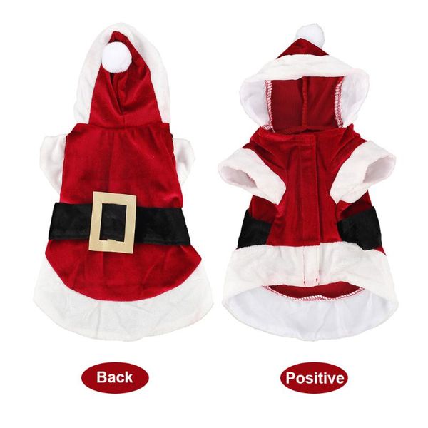 

dog apparel pet christmas clothes for small large dogs cute santa winter costume hooded coat jackets puppy clothing supplies