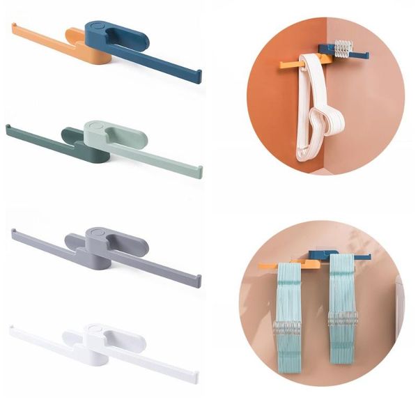 

hangers & racks professional self adhesive punch-balcony wall-mounted drying rack storage hanger organizer clothes stand rotatable