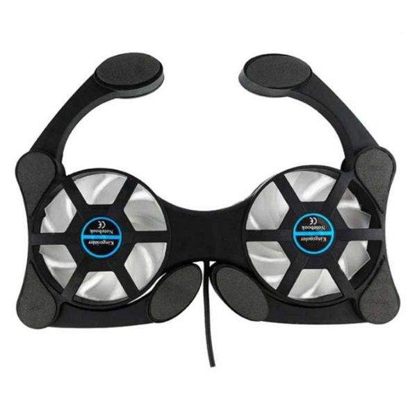 

lapcooling pads durable portable folding cooler non-slip usb portable, black base