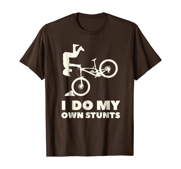 

i do my own stunts tee mountain bike funny shirt, White;black