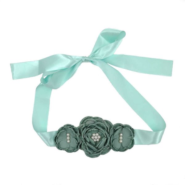 Schöne Baby Mädchen Blumen Hochzeitskleid Gürtel Kleidung Zubehör für Kinder Schärpen Party Lady Flower Sahes 210529