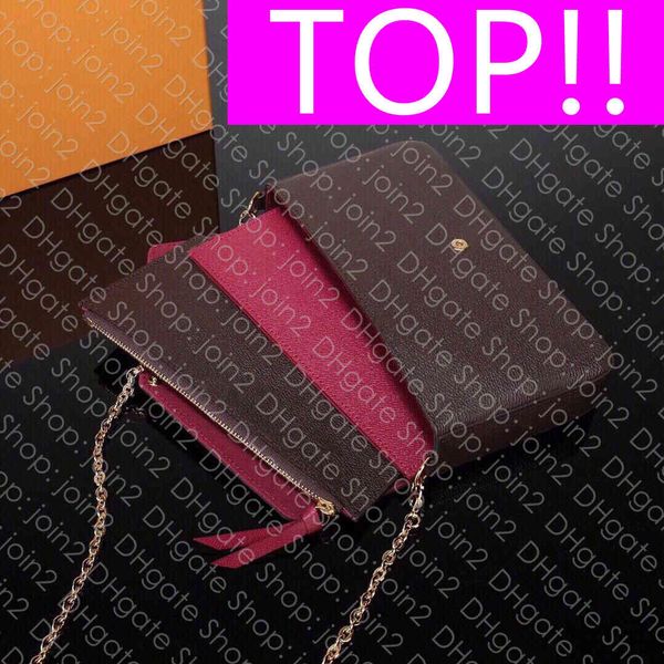 

shoulder bags m61276 flicie felicie pochette designer womens shoulder cross body chain wallet flap clutch bag key coin card holder zippy pur