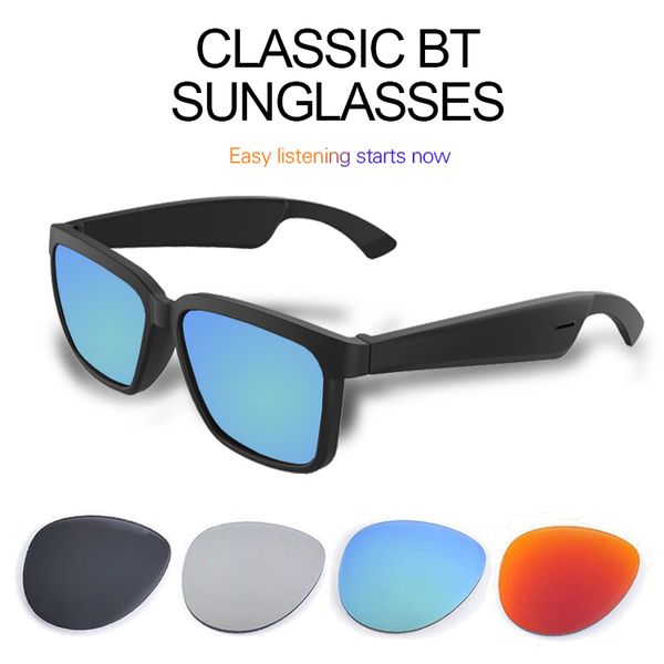 

Designer Smart Glasses Bluetooth 5.0 Classic Women Mens Sunglasses Support Voice Control Wireless Fashion UVA/UVB Protection
