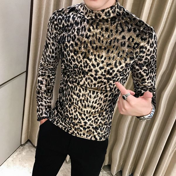 

2021 new long sleeve shirt of size big t-shirt men's knitted or crocheted bvc7, Black;brown