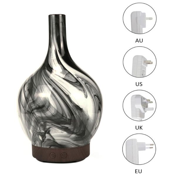 

fragrance lamps ink painting machine black and white gray ceramic ultrasonic essential oil diffuser humidifier