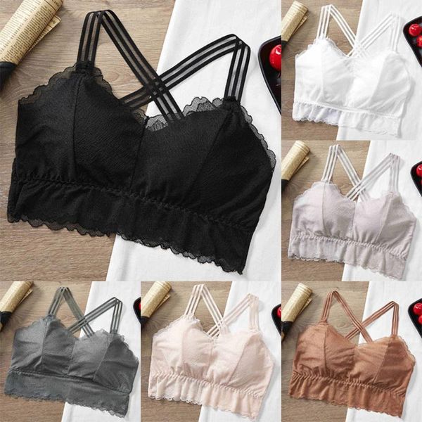 

lace bra no rims underwears vest style lace underwears, White;black