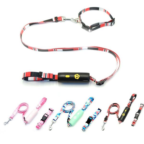 

dog collars & leashes hands anti lost dogs leash and collar set pet chain puppy traction rope for small/middle release