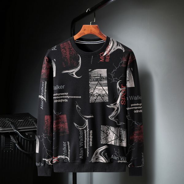 

2021 new plus 10xl9xl 8xl 7xl 6xl men t shirt long sleeve oversize hip hop tshirt streetwear t-shirt cotton tees tnqc, White;black