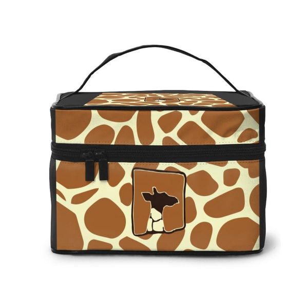 

high capacity makeup bag travel cosmetic bag april reticulated giraffe beauty