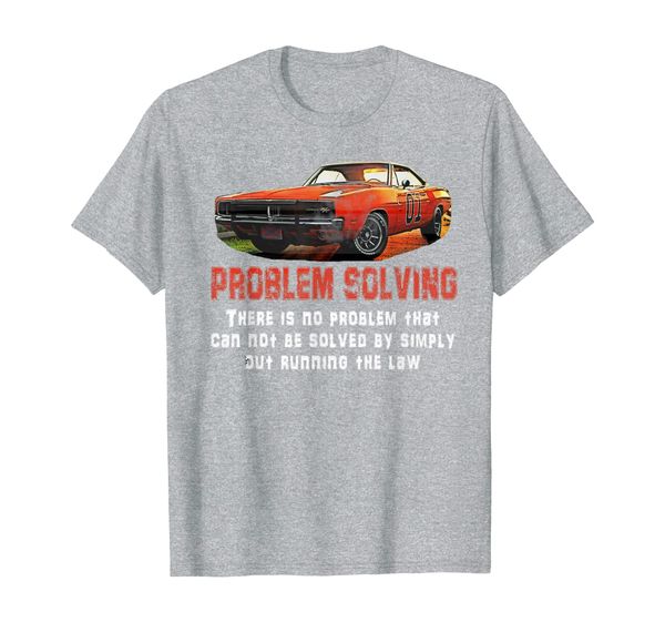 

classic nostalgia retro 70s 80s general dukes lee hazzard t-shirt, White;black