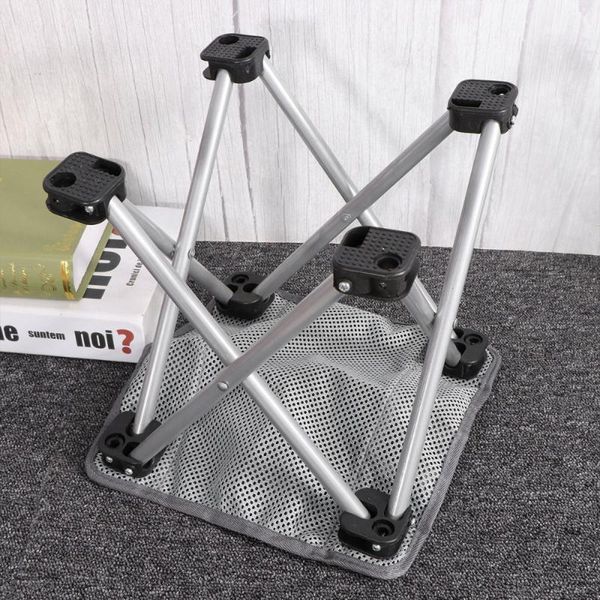 

fishing accessories 1pc outdoor foldable stool portable footstool air-permeable for (grey)