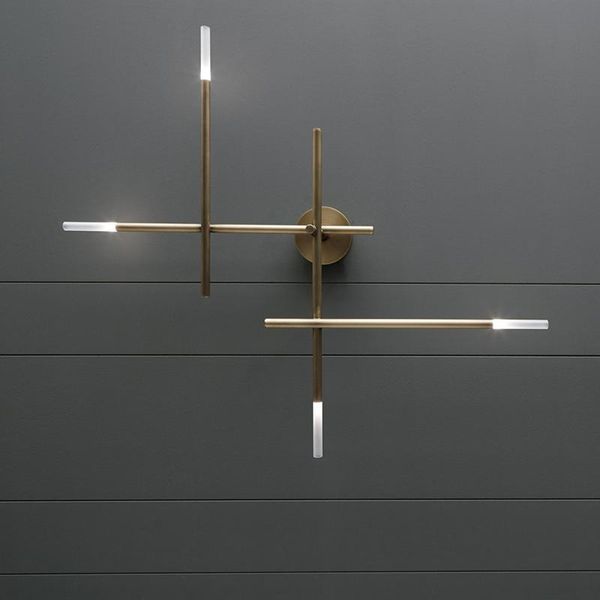 

postmodern led living room wall lights nordic luxury copper lighting fixtures bedroom sconces home deco corridor aisle wall lamp