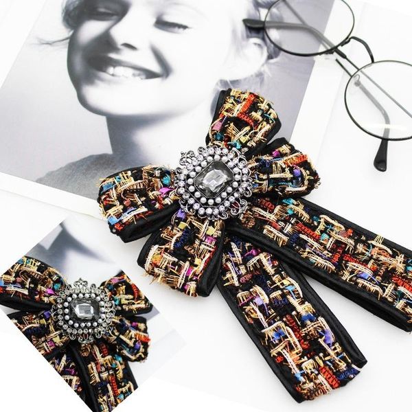 

pins, brooches multicolor women collar fabric big bow brooch lace bowkont necktie shirt fashion jewelry gifts for clothes accessories, Gray