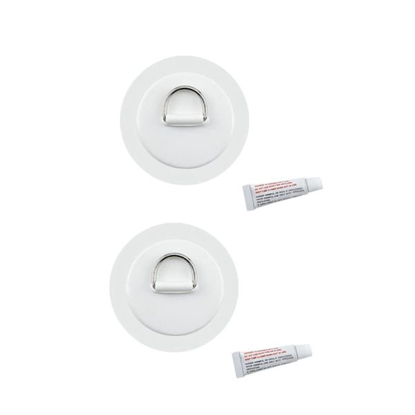 

2pcs 4.3' stainless steel d-ring pad/patch fits pvc boat raft kayak canoe