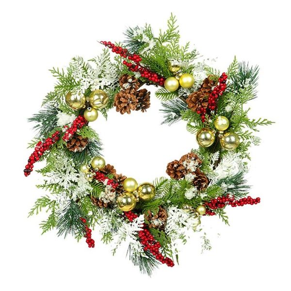 

decorative flowers & wreaths christmas wreath pine berry artificial for holiday wedding home front door field garlands