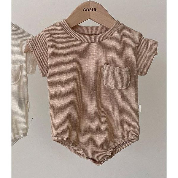 

rompers born baby clothes boys romper bodysuit 2021 summer soft cotton toddler girl one piece outfits, Blue