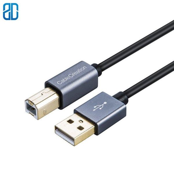 

audio cables & connectors usb printer cable 2.0 a male to b scanner cord, compatible with hp, cannon, brother, , xerox, and more