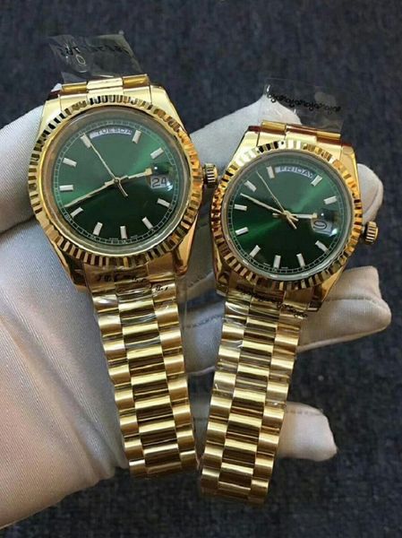 

new 18k gold president daydate 36mm 41mm eneva men watches automatic mechanical movement male wrist watches, Slivery;brown