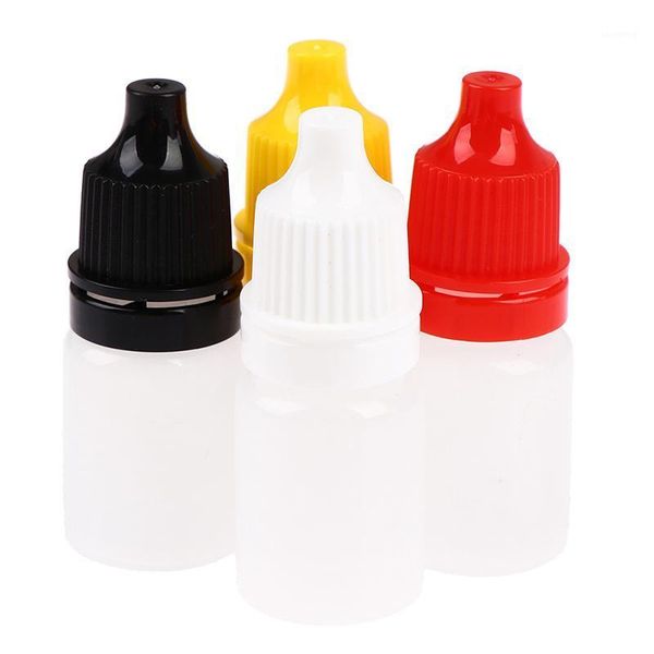 

storage bottles & jars 50pcs/pack 5ml pet plastic empty dropper bottle liquid eye clear water vial long tip cap with funnel