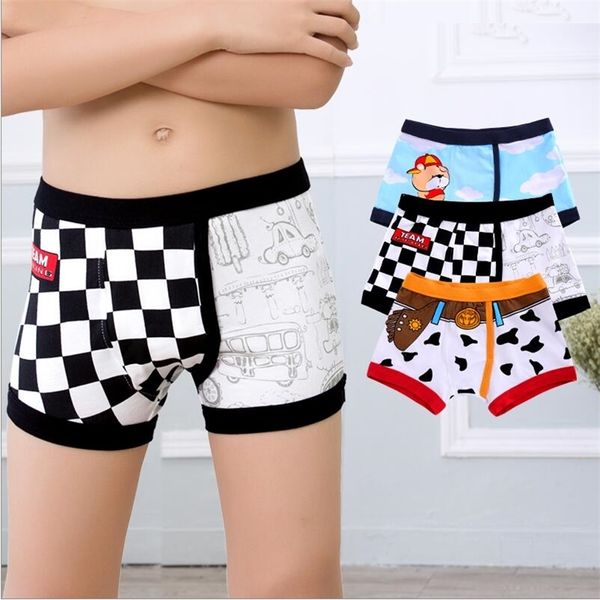 Sommer Jungen Unterwäsche Kinder Teenager Unterwäsche Hohe Qualität Baumwolle Shorts Höschen Für Boxer 90-175 cm 3 Teile/los 210622