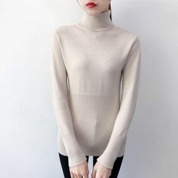 

women's sweaters women half-high collar winter sweater 2021 medium length knitted and pullovers female jumper tricot, White;black